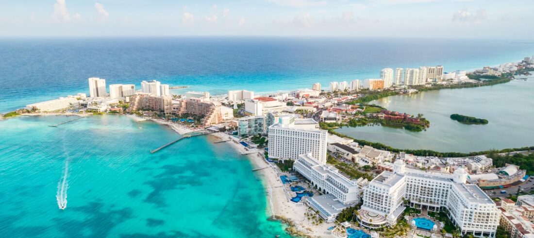 Vista aérea de Cancún