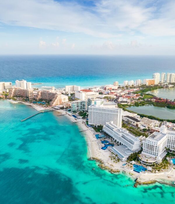 Vista aérea de Cancún